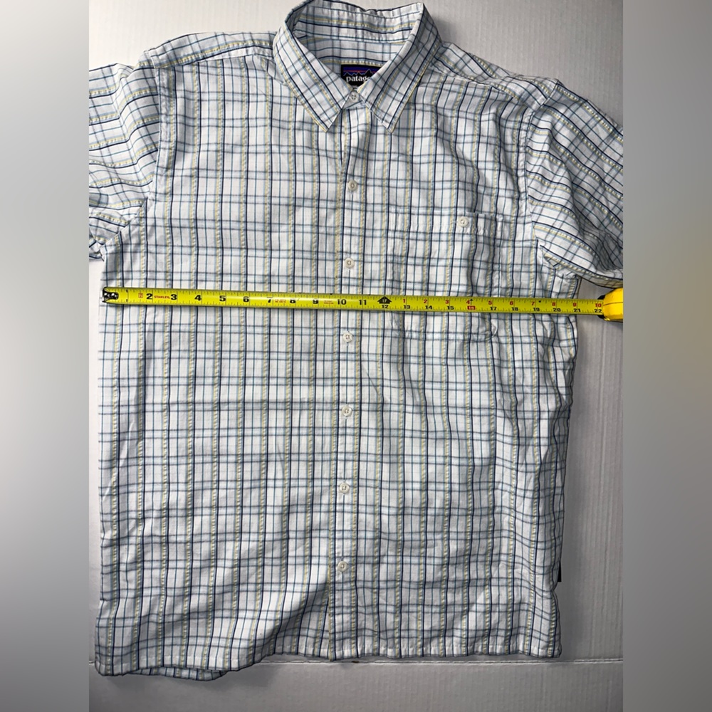 Men's Patagonia M Short Sleeve Striped Casual Button Down‎ Tee Shirt - Picture 5 of 8